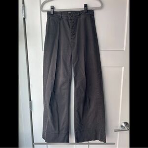 Everlane Charcoal Chinos Wide-Leg Pants